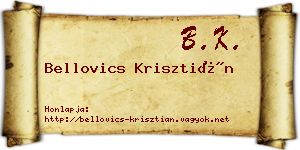 Bellovics Krisztián névjegykártya