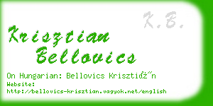 krisztian bellovics business card